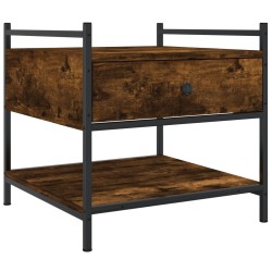vidaXL Mesa de centro madera de ingeniería roble ahumado 50x50x50 cm