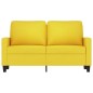 vidaXL Sofá de 2 plazas de tela amarillo claro 120 cm vidaXL Sofá de 2 plazas de tela amarillo claro 120 cm