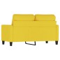 vidaXL Sofá de 2 plazas de tela amarillo claro 120 cm vidaXL Sofá de 2 plazas de tela amarillo claro 120 cm