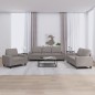 vidaXL Juego de sofás 3 piezas tela gris taupe vidaXL Juego de sofás 3 piezas tela gris taupe
