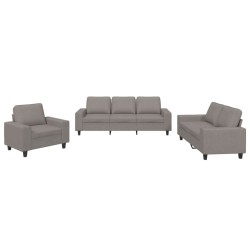 vidaXL Juego de sofás 3 piezas tela gris taupe