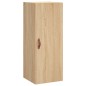 vidaXL Aparador de madera contrachapada roble Sonoma 34,5x34x180 cm vidaXL Aparador de madera contrachapada roble Sonoma 34,5x34x180 cm