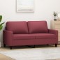 vidaXL Sofá de 2 plazas de tela rojo tinto 140 cm vidaXL Sofá de 2 plazas de tela rojo tinto 140 cm