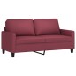 vidaXL Sofá de 2 plazas de tela rojo tinto 140 cm vidaXL Sofá de 2 plazas de tela rojo tinto 140 cm