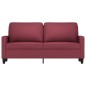vidaXL Sofá de 2 plazas de tela rojo tinto 140 cm vidaXL Sofá de 2 plazas de tela rojo tinto 140 cm