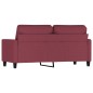 vidaXL Sofá de 2 plazas de tela rojo tinto 140 cm vidaXL Sofá de 2 plazas de tela rojo tinto 140 cm