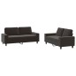 vidaXL Juego de sofás 2 piezas tela negro vidaXL Juego de sofás 2 piezas tela negro