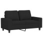 vidaXL Juego de sofás 2 piezas tela negro vidaXL Juego de sofás 2 piezas tela negro