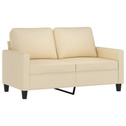 vidaXL Sofá de 2 plazas de tela color crema 120 cm