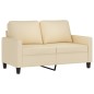 vidaXL Sofá de 2 plazas de tela color crema 120 cm vidaXL Sofá de 2 plazas de tela color crema 120 cm