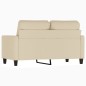 vidaXL Sofá de 2 plazas de tela color crema 120 cm vidaXL Sofá de 2 plazas de tela color crema 120 cm