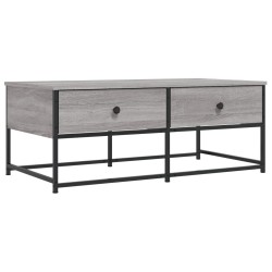 vidaXL Mesa de centro madera de ingeniería gris Sonoma 100x51x40 cm