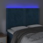 vidaXL Cabecero con luces LED terciopelo azul oscuro 144x5x118/128 cm vidaXL Cabecero con luces LED terciopelo azul oscuro 144x5x118/128 cm