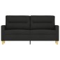 vidaXL Sofá de 2 plazas de tela negro 140 cm vidaXL Sofá de 2 plazas de tela negro 140 cm