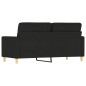 vidaXL Sofá de 2 plazas de tela negro 140 cm vidaXL Sofá de 2 plazas de tela negro 140 cm