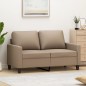 vidaXL Sofá de 2 plazas de cuero sintético color capuchino 120 cm vidaXL Sofá de 2 plazas de cuero sintético color capuchino 120 cm