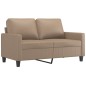vidaXL Sofá de 2 plazas de cuero sintético color capuchino 120 cm vidaXL Sofá de 2 plazas de cuero sintético color capuchino 120 cm