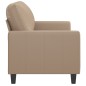vidaXL Sofá de 2 plazas de cuero sintético color capuchino 120 cm vidaXL Sofá de 2 plazas de cuero sintético color capuchino 120 cm