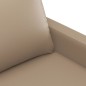 vidaXL Sofá de 2 plazas de cuero sintético color capuchino 120 cm vidaXL Sofá de 2 plazas de cuero sintético color capuchino 120 cm