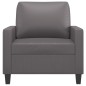 vidaXL Sillón cuero sintético gris 60 cm