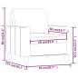 vidaXL Sillón cuero sintético gris 60 cm