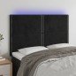 vidaXL Cabecero con luces LED terciopelo negro 144x5x118/128 cm vidaXL Cabecero con luces LED terciopelo negro 144x5x118/128 cm