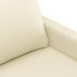 vidaXL Juego de sofás con cojines 2 piezas cuero sintético crema vidaXL Juego de sofás con cojines 2 piezas cuero sintético crema