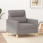 vidaXL Sillón de tela gris taupé 60 cm vidaXL Sillón de tela gris taupé 60 cm
