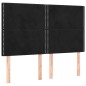 vidaXL Cabecero con luces LED terciopelo negro 144x5x118/128 cm vidaXL Cabecero con luces LED terciopelo negro 144x5x118/128 cm
