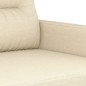 vidaXL Sofá de 3 plazas de tela crema 180 cm vidaXL Sofá de 3 plazas de tela crema 180 cm