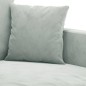 vidaXL Juego de sofás con cojines 2 piezas terciopelo gris claro vidaXL Juego de sofás con cojines 2 piezas terciopelo gris claro