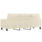 vidaXL Sofá de 3 plazas de cuero sintético color crema 180 cm vidaXL Sofá de 3 plazas de cuero sintético color crema 180 cm
