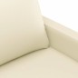 vidaXL Sofá de 3 plazas de cuero sintético color crema 180 cm vidaXL Sofá de 3 plazas de cuero sintético color crema 180 cm