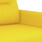 vidaXL Sofá de 2 plazas de tela amarillo claro 120 cm vidaXL Sofá de 2 plazas de tela amarillo claro 120 cm