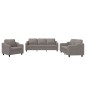 vidaXL Juego de sofás con cojines 3 piezas tela gris taupe vidaXL Juego de sofás con cojines 3 piezas tela gris taupe