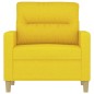 vidaXL Sillón de tela amarillo claro 60 cm vidaXL Sillón de tela amarillo claro 60 cm