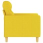 vidaXL Sillón de tela amarillo claro 60 cm vidaXL Sillón de tela amarillo claro 60 cm