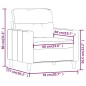 vidaXL Sillón de tela amarillo claro 60 cm vidaXL Sillón de tela amarillo claro 60 cm