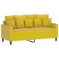 vidaXL Juego de sofás con cojines 3 piezas terciopelo amarillo vidaXL Juego de sofás con cojines 3 piezas terciopelo amarillo