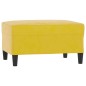 vidaXL Juego de sofás con cojines 3 piezas terciopelo amarillo vidaXL Juego de sofás con cojines 3 piezas terciopelo amarillo