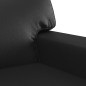 vidaXL Juego de sofás con cojines 3 piezas cuero sintético negro vidaXL Juego de sofás con cojines 3 piezas cuero sintético negro