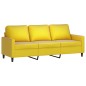 vidaXL Juego de sofás con cojines 3 piezas terciopelo amarillo vidaXL Juego de sofás con cojines 3 piezas terciopelo amarillo
