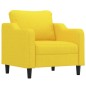 vidaXL Juego de sofás con cojines 3 piezas tela amarillo claro vidaXL Juego de sofás con cojines 3 piezas tela amarillo claro