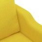 vidaXL Juego de sofás con cojines 3 piezas tela amarillo claro vidaXL Juego de sofás con cojines 3 piezas tela amarillo claro
