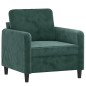 vidaXL Juego de sofás 3 piezas terciopelo verde oscuro vidaXL Juego de sofás 3 piezas terciopelo verde oscuro
