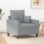 vidaXL Sillón de tela gris claro 60 cm vidaXL Sillón de tela gris claro 60 cm