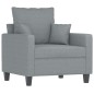 vidaXL Sillón de tela gris claro 60 cm vidaXL Sillón de tela gris claro 60 cm