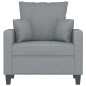 vidaXL Sillón de tela gris claro 60 cm vidaXL Sillón de tela gris claro 60 cm