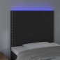 vidaXL Cabecero con luces LED terciopelo negro 90x5x118/128 cm vidaXL Cabecero con luces LED terciopelo negro 90x5x118/128 cm