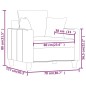 vidaXL Sillón de tela gris claro 60 cm vidaXL Sillón de tela gris claro 60 cm